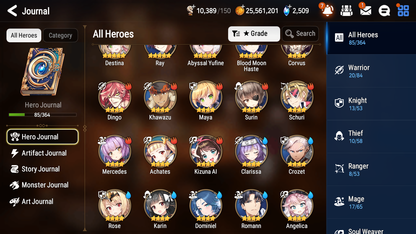 [GLOBAL] [INSTANT] Epic 7 Seven 2ML 1LIM Abyssal Yufine Blood Moon Haste Dizzy + ML Mystics pulls + 20 Speed Aged Starter Account-Mobile Games Starter