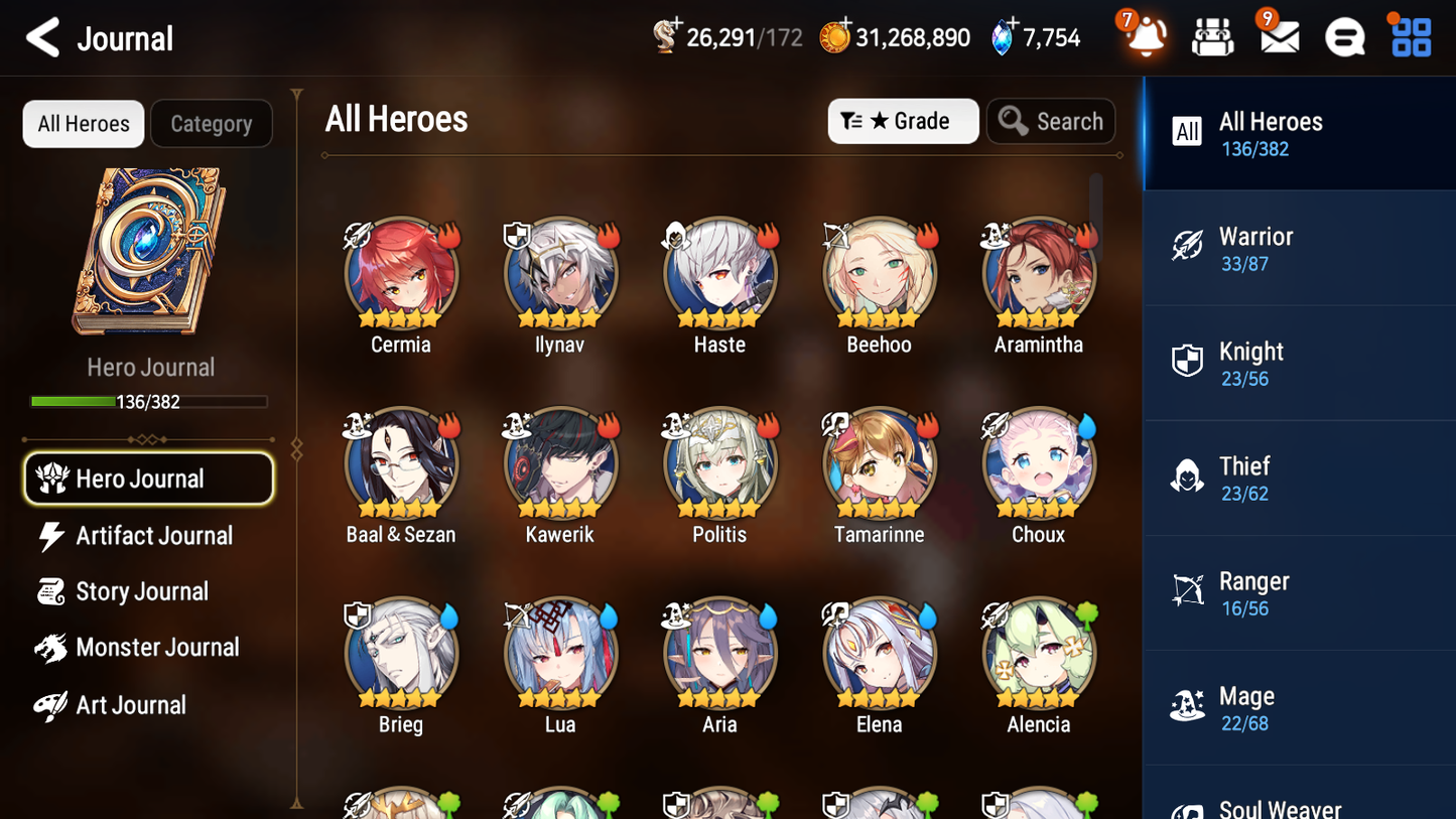 [GLOBAL] [INSTANT] Epic 7 Seven 2ML 1LIM Boss Arunka Twisted Eidolon Kayron Summer Fumyr Angel of Light Angelica + 55ML pulls + 20 Speed +Name Starter Account-Mobile Games Starter