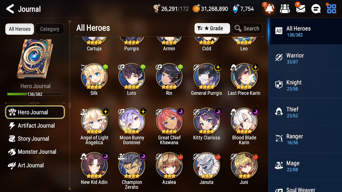 [GLOBAL] [INSTANT] Epic 7 Seven 2ML 1LIM Boss Arunka Twisted Eidolon Kayron Summer Fumyr Angel of Light Angelica + 55ML pulls + 20 Speed +Name Starter Account-Mobile Games Starter