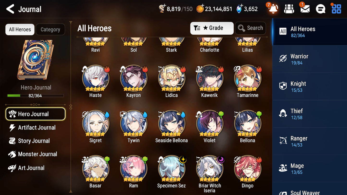 [GLOBAL] [INSTANT] Epic 7 Seven 2ML 1LIM Briar Witch Iseria Specimen Sez Seaside Bellona + ML pulls Mystics + 20 Speed Aged Starter Account-Mobile Games Starter