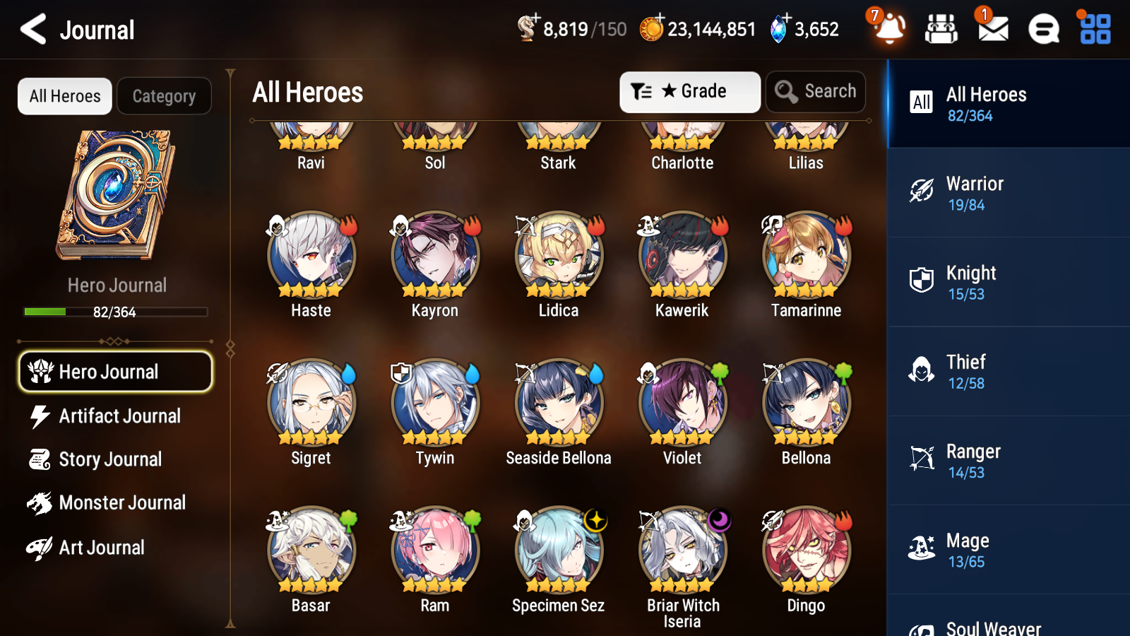 [GLOBAL] [INSTANT] Epic 7 Seven 2ML 1LIM Briar Witch Iseria Specimen Sez Seaside Bellona + ML pulls Mystics + 20 Speed Aged Starter Account-Mobile Games Starter