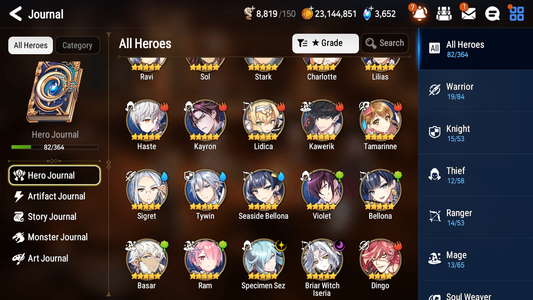 [GLOBAL] [INSTANT] Epic 7 Seven 2ML 1LIM Briar Witch Iseria Specimen Sez Seaside Bellona + ML pulls Mystics + 20 Speed Aged Starter Account-Mobile Games Starter