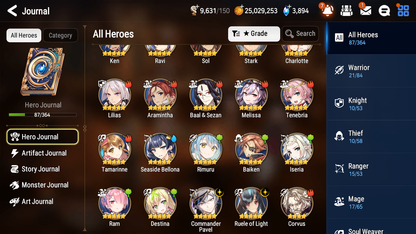 [GLOBAL] [INSTANT] Epic 7 Seven 2ML 2LIM Commander Pavel Ruele Rimuru Baiken + ML Mystics pulls + 20 Speed Aged Starter Account-Mobile Games Starter