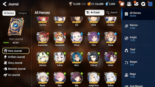 [GLOBAL] [INSTANT] Epic 7 Seven 2ML 2LIM Fern Belian Judge Kise Diene + ML Mystics pulls + 20 Speed Aged Starter Account-Mobile Games Starter