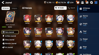 [GLOBAL] [INSTANT] Epic 7 Seven 2ML 2LIM Hellion Lua Fairytale Tenebria Luna Specimen Sez + ML pulls + 20 Speed Starter Account-Mobile Games Starter