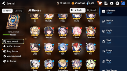 [GLOBAL] [INSTANT] Epic 7 Seven 2ML 2LIM Landy Rem Ambitious Tywin Maid Chloe + 42ML pulls mystics + 20 Speed +Name Starter Account-Mobile Games Starter