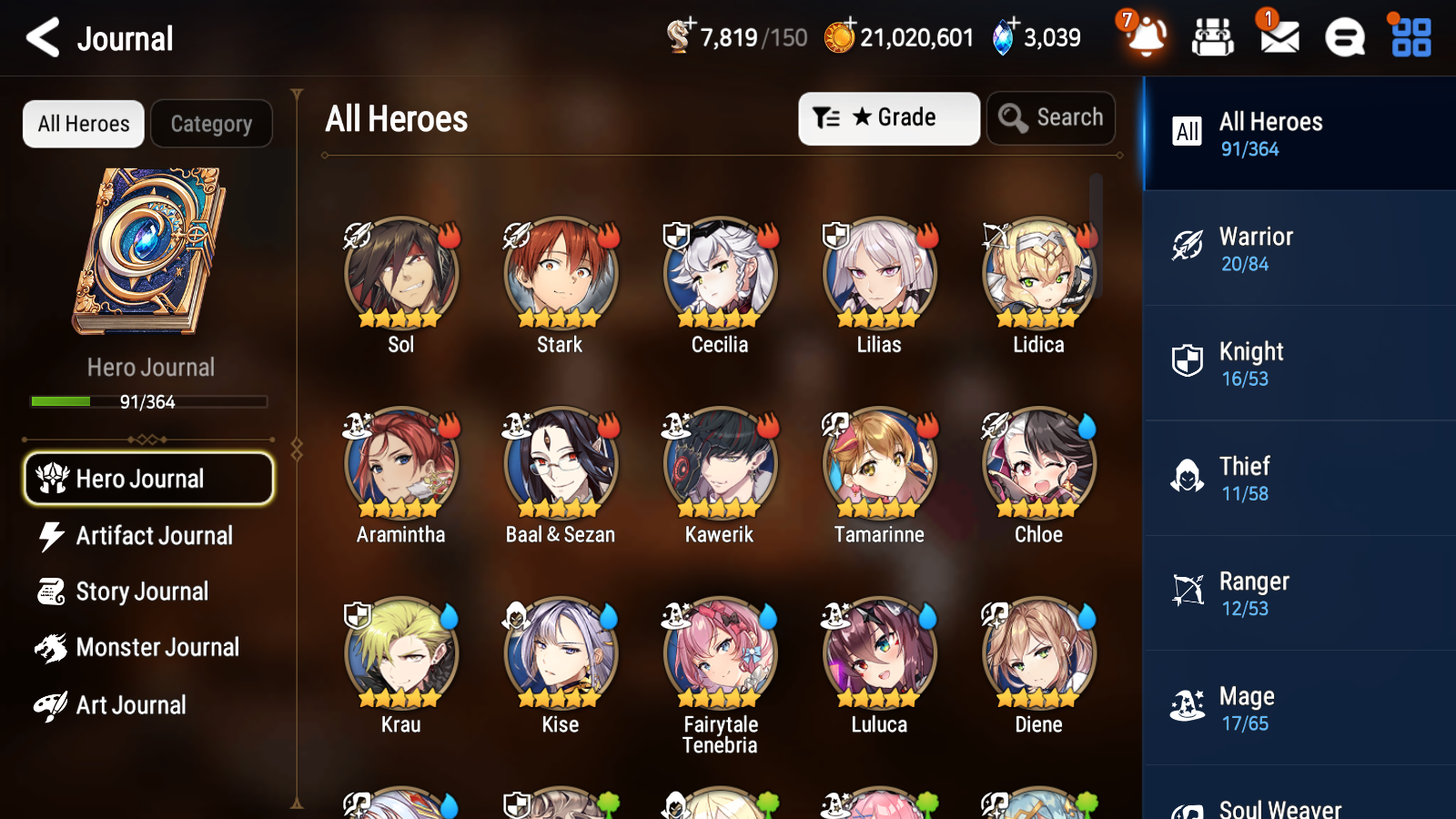 [GLOBAL] [INSTANT] Epic 7 Seven 2ML 2LIM Last Rider Krau Dark Corvus Fairytale Tenebria Diene + ML pulls Mystics + 20 Speed Aged Starter Account-Mobile Games Starter