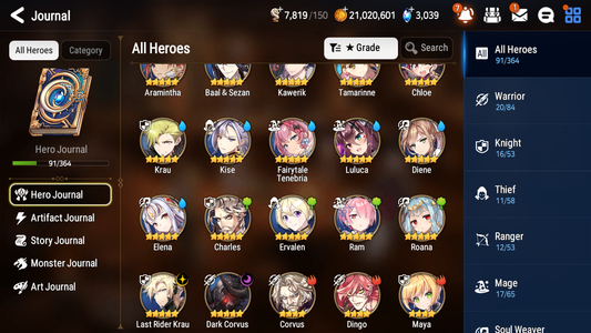 [GLOBAL] [INSTANT] Epic 7 Seven 2ML 2LIM Last Rider Krau Dark Corvus Fairytale Tenebria Diene + ML pulls Mystics + 20 Speed Aged Starter Account-Mobile Games Starter