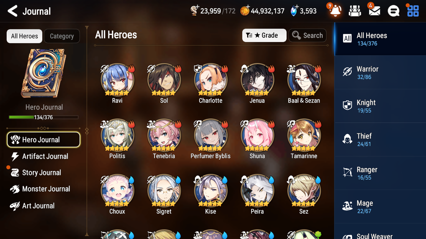 [GLOBAL] [INSTANT] Epic 7 Seven 2ML 2LIM Lionheart Cermia Blooming Lidica + Artifact + Perfumer Byblis+ Maid Chloe +45ML pulls +20 Speed +Name Starter Account-Mobile Games Starter