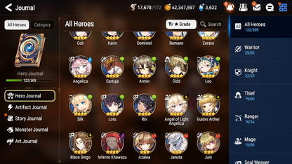 [GLOBAL] [INSTANT] Epic 7 Seven 2ML 2LIM Navy Captain Landy Blooming Lidica + Artifact + Fallen Cecilia Angel Angelica +41ML pulls +20 Speed +Name Starter Account-Mobile Games Starter