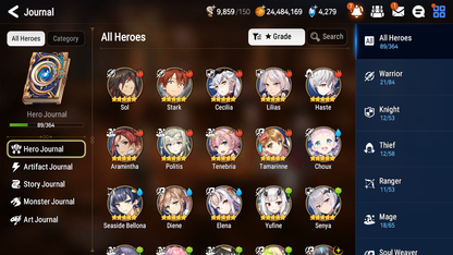[GLOBAL] [INSTANT] Epic 7 Seven 2ML 2LIM Straze Ruele Seaside Bellona Diene + ML Mystics pulls + 20 Speed Aged Starter Account-Mobile Games Starter