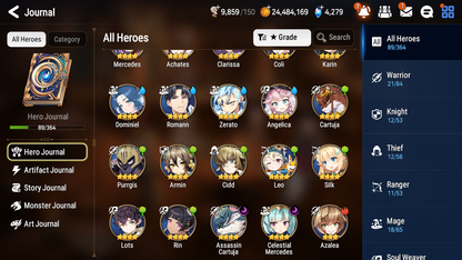 [GLOBAL] [INSTANT] Epic 7 Seven 2ML 2LIM Straze Ruele Seaside Bellona Diene + ML Mystics pulls + 20 Speed Aged Starter Account-Mobile Games Starter
