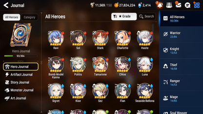 [GLOBAL] [INSTANT] Epic 7 Seven 2ML 3LIM Abyssal Yufine Little Queen Charlotte Dizzy Seaside Bellona Luna + ML Mystics pulls + 20 Speed Aged Starter Account-Mobile Games Starter