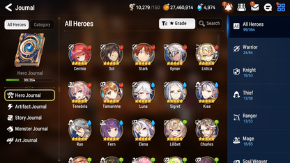 [GLOBAL] [INSTANT] Epic 7 Seven 2ML 3LIM Bystander Hwayoung Archdemon's Shadow Fern Luna Baiken + ML pulls Mystics + 20 Speed Aged Starter Account-Mobile Games Starter