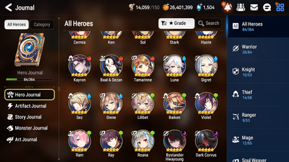 [GLOBAL] [INSTANT] Epic 7 Seven 2ML 3LIM Bystander Hwayoung Dark Corvus Luna Diene Baiken + ML pulls Mystics+20 Speed Starter Account-Mobile Games Starter