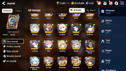 [GLOBAL] [INSTANT] Epic 7 Seven 2ML 3LIM Dragon King Sharun Sage Baal Rimuru Diene Baiken + ML Mystics pulls + 20 Speed Aged Starter Account-Mobile Games Starter