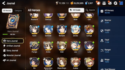 [GLOBAL] [INSTANT] Epic 7 Seven 2ML 3LIM Harsetti Dark Corvus Seaside Bellona Luna + ML Mystics pulls + 20 Speed Aged Starter Account-Mobile Games Starter