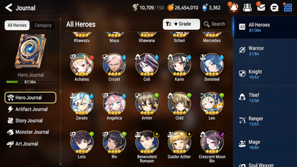 [GLOBAL] [INSTANT] Epic 7 Seven 2ML 3LIM Lionheart Cermia Ken Seaside Bellona Fairytale Tenebria Luna + ML pulls Mystics + 20 Speed Aged Starter Account-Mobile Games Starter