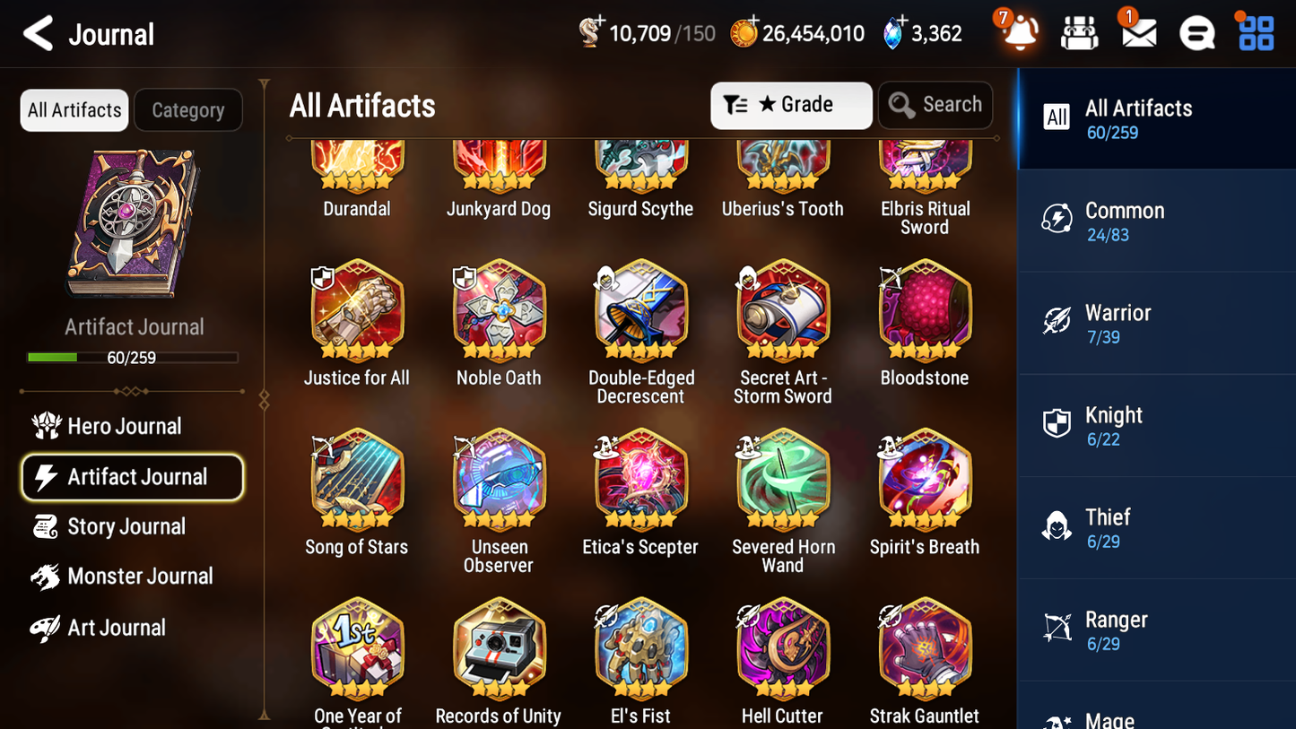 [GLOBAL] [INSTANT] Epic 7 Seven 2ML 3LIM Lionheart Cermia Ken Seaside Bellona Fairytale Tenebria Luna + ML pulls Mystics + 20 Speed Aged Starter Account-Mobile Games Starter