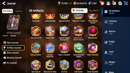 [GLOBAL] [INSTANT] Epic 7 Seven 2ML 3LIM Lionheart Cermia Ken Seaside Bellona Fairytale Tenebria Luna + ML pulls Mystics + 20 Speed Aged Starter Account-Mobile Games Starter