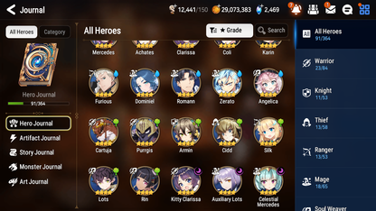 [GLOBAL] [INSTANT] Epic 7 Seven 2ML 3LIM Lionheart Cermia Maid Chloe Dizzy Seaside Bellona Luna + ML Mystics pulls + 20 Speed Aged Starter Account-Mobile Games Starter