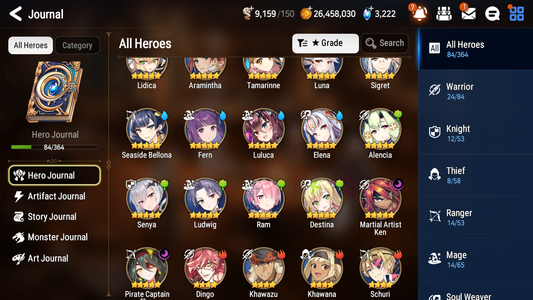 [GLOBAL] [INSTANT] Epic 7 Seven 2ML 3LIM Pirate Captain Flan Ken Seaside Bellona Luna Fern + ML pulls Mystics + 20 Speed Aged Starter Account-Mobile Games Starter