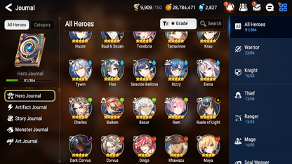 [GLOBAL] [INSTANT] Epic 7 Seven 2ML 3LIM Ruele Dark Corvus Seaside Bellona Dizzy Baiken + ML pulls Mystics + 20 Speed Aged Starter Account-Mobile Games Starter