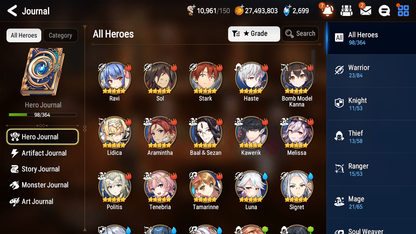 [GLOBAL] [INSTANT] Epic 7 Seven 2ML 3LIM Specimen Sez Judge Kise Baiken Luna Cerise + ML Mystics pulls + 20 Speed Aged Starter Account-Mobile Games Starter