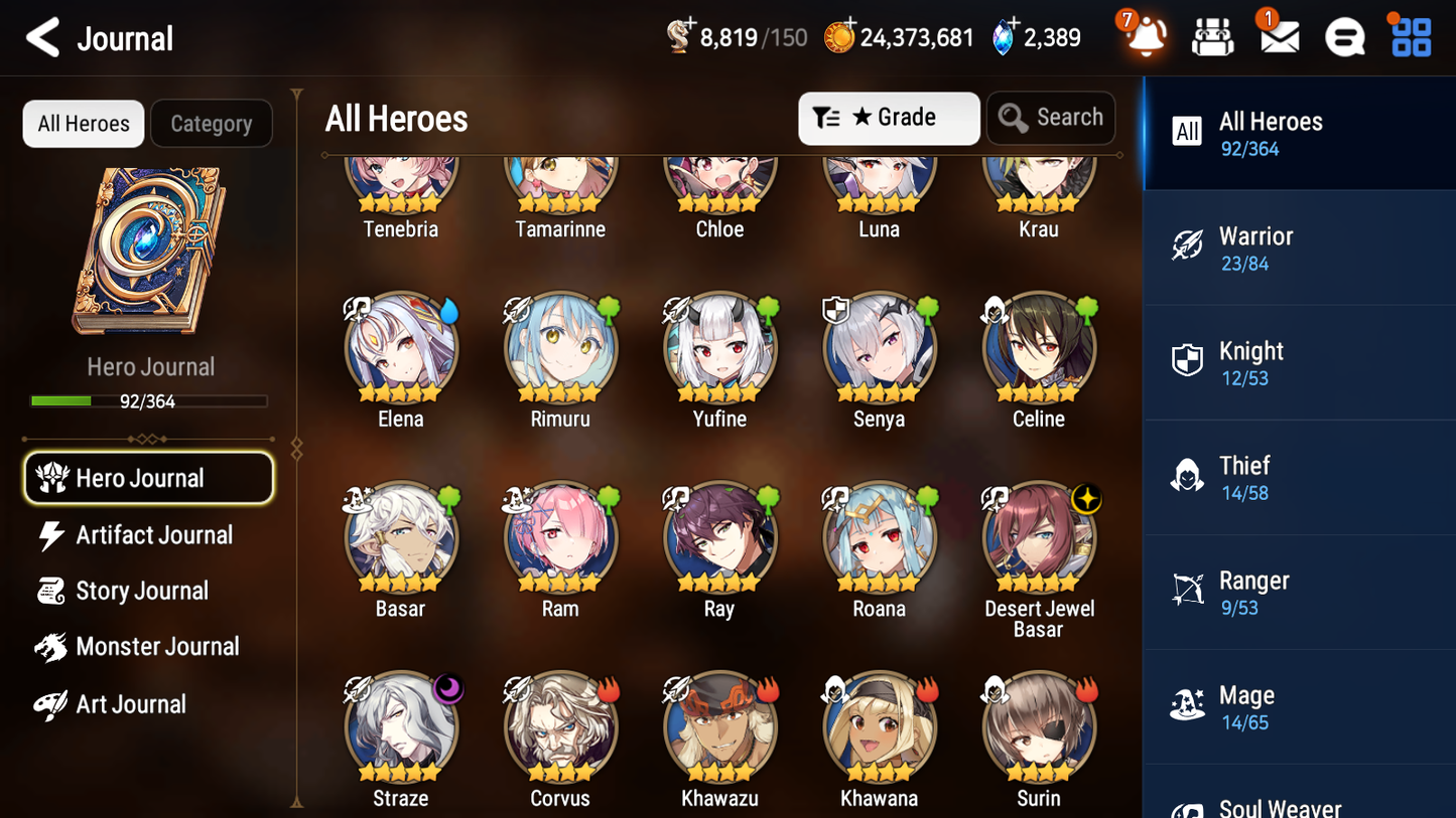 [GLOBAL] [INSTANT] Epic 7 Seven 2ML 3LIM Straze DJ Basar Rimuru Luna Holiday Yufine + ML Mystics pulls + 20 Speed Aged Starter Account-Mobile Games Starter
