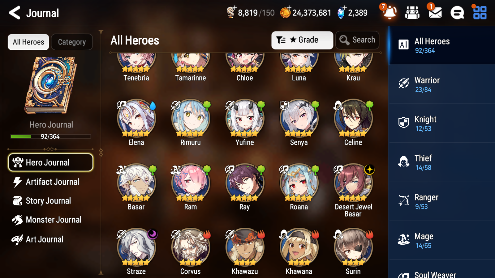 [GLOBAL] [INSTANT] Epic 7 Seven 2ML 3LIM Straze DJ Basar Rimuru Luna Holiday Yufine + ML Mystics pulls + 20 Speed Aged Starter Account-Mobile Games Starter