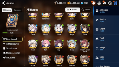 [GLOBAL] [INSTANT] Epic 7 Seven 2ML 3LIM Straze DJ Basar Rimuru Luna Holiday Yufine + ML Mystics pulls + 20 Speed Aged Starter Account-Mobile Games Starter
