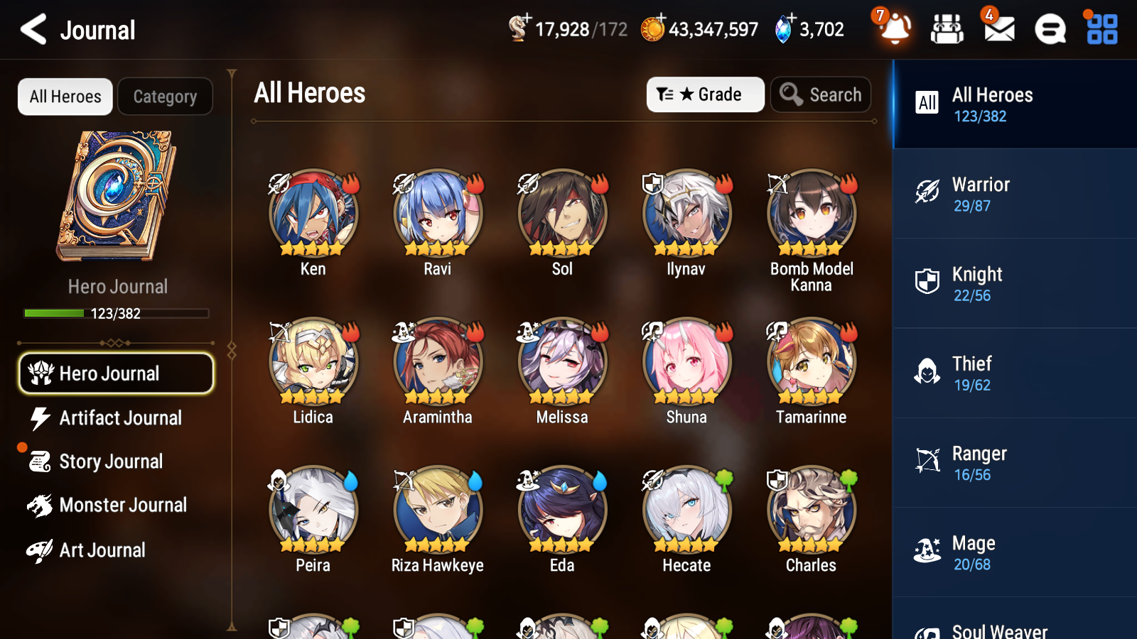 [GLOBAL] [INSTANT] Epic 7 Seven 2ML 3LIM Summer Fumyr Navy Captain Landy Hecate Blooming Lidica + Artifact + Fallen Cecilia Angel Angelica +41ML pulls +20 Speed + 4 Sets Gear +Name Starter Account-Mobile Games Starter
