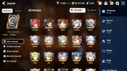 [GLOBAL] [INSTANT] Epic 7 Seven 2ML 3LIM Zio Little Queen Charlotte Luna Dizzy Elphelt + ML Mystics pulls + 20 Speed Aged Starter Account-Mobile Games Starter
