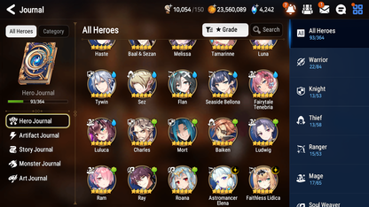 [GLOBAL] [INSTANT] Epic 7 Seven 2ML 4LIM Astromancer Elena Faithless Lidica Seaside Bellona Fairytale Tenebria Luna Baiken + ML pulls Mystics + 20 Speed Aged Starter Account-Mobile Games Starter