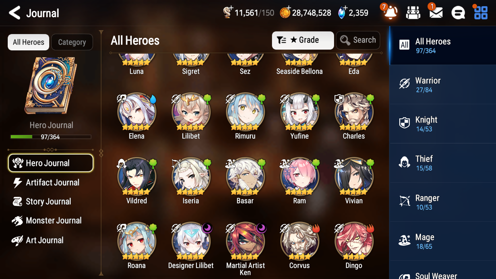 [GLOBAL] [INSTANT] Epic 7 Seven 2ML 4LIM Designer Lilibet Martial Artist Ken Rimuru Luna Seaside Bellona Elphelt + ML Mystics pulls + 20 Speed Aged Starter Account-Mobile Games Starter