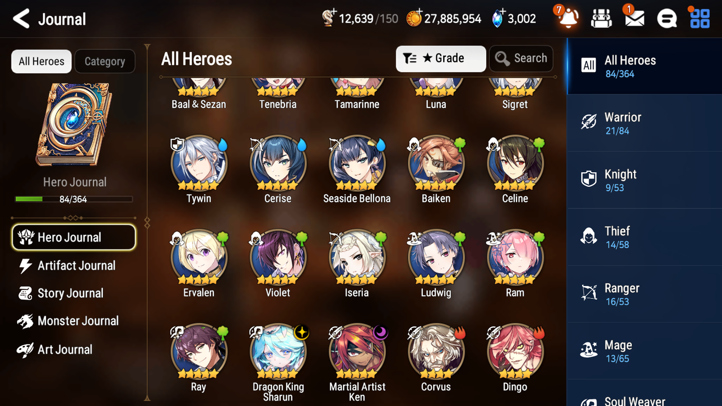 [GLOBAL] [INSTANT] Epic 7 Seven 2ML 4LIM Dragon King Sharun Martial Artist Ken Baiken Seaside Bellona Cerise Luna + ML Mystics pulls + 20 Speed Aged Starter Account-Mobile Games Starter