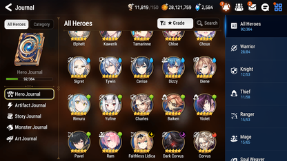 [GLOBAL] [INSTANT] Epic 7 Seven 2ML 6LIM Faithless Lidica Dark Corvus Rimuru Cerise Diene Dizzy Elphelt Baiken + ML Mystics pulls + 20 Speed Aged Starter Account-Mobile Games Starter