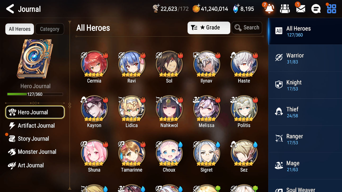 [GLOBAL] [INSTANT] Epic 7 Seven 2ML Arbiter Vildred Closer Charles Angel of Light Angelica + 41ML pulls + 20 Speed + Name Starter Account-Mobile Games Starter