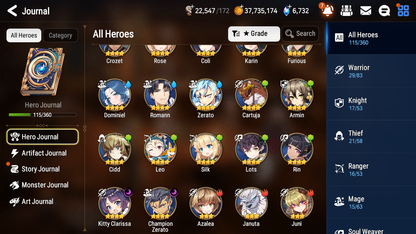 [GLOBAL] [INSTANT] Epic 7 Seven 2ML Belian Conqueror Lilias Amid + ML pulls + 20 Speed Starter Account-Mobile Games Starter