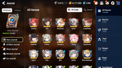 [GLOBAL] [INSTANT] Epic 7 Seven 2ML Blooming Lidica + Artifact + Byblis Designer Lilibet Ken +43ML pulls +20 Speed +Name Starter Account-Mobile Games Starter