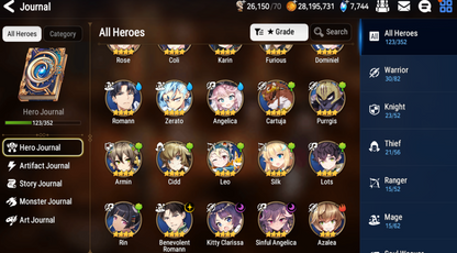 [GLOBAL] [INSTANT] Epic 7 Seven 2ML Boss Arunka Remnant Violet + ML pulls + Name Starter Account-Mobile Games Starter