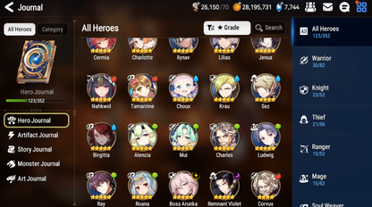 [GLOBAL] [INSTANT] Epic 7 Seven 2ML Boss Arunka Remnant Violet + ML pulls + Name Starter Account-Mobile Games Starter