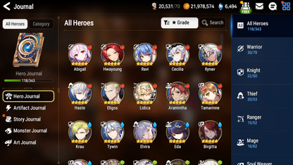 [GLOBAL] [INSTANT] Epic 7 Seven 2ML Bystander Hwayoung Lone Crescent Bellona + ML pulls + Name Starter Account-Mobile Games Starter