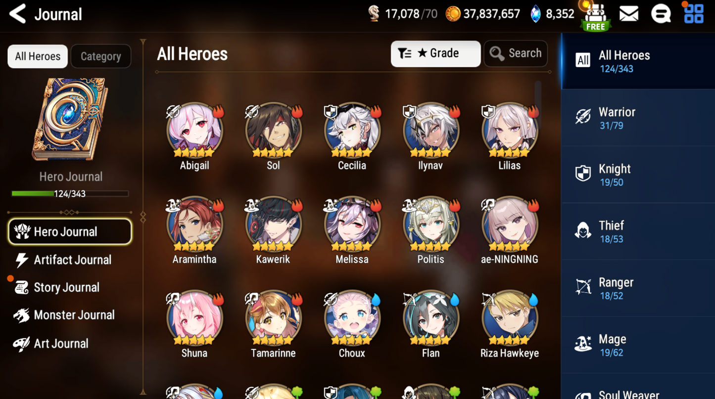 [GLOBAL] [INSTANT] Epic 7 Seven 2ML Bystander Hwayoung Specter Tenebria + ML pulls + Name Starter Account-Mobile Games Starter