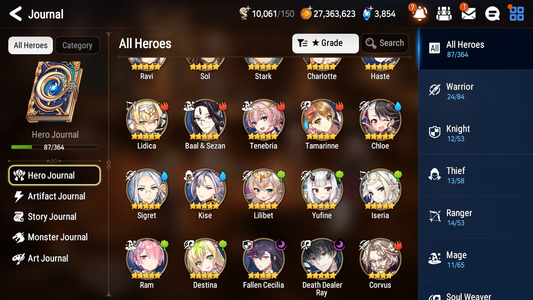 [GLOBAL] [INSTANT] Epic 7 Seven 2ML Fallen Cecilia Death Dealer Ray + ML Mystics pulls + 20 Speed Aged Starter Account-Mobile Games Starter