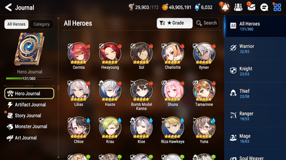[GLOBAL] [INSTANT] Epic 7 Seven 2ML Lone Wolf Peira Blooming Lidica + Artifact + Mediator Kawerik Angel Angelica +51ML pulls + 20 Speed Starter Account-Mobile Games Starter