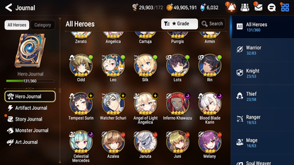 [GLOBAL] [INSTANT] Epic 7 Seven 2ML Lone Wolf Peira Blooming Lidica + Artifact + Mediator Kawerik Angel Angelica +51ML pulls + 20 Speed Starter Account-Mobile Games Starter