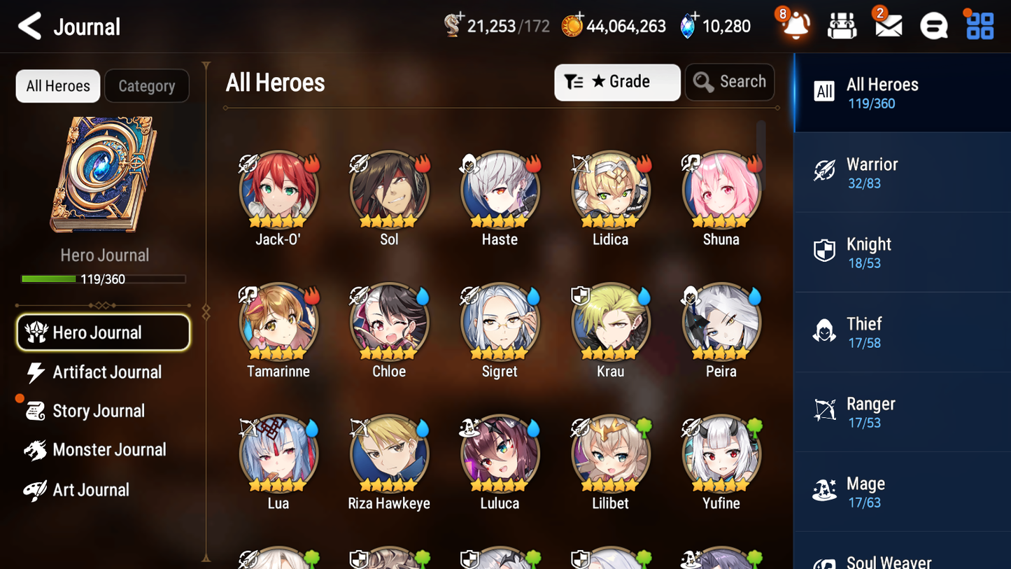 [GLOBAL] [INSTANT] Epic 7 Seven 2ML Mediator Kawerik Arbiter Vildred Angel of Light Angelica Jack+ 46ML pulls + 20 Speed Starter Account-Mobile Games Starter