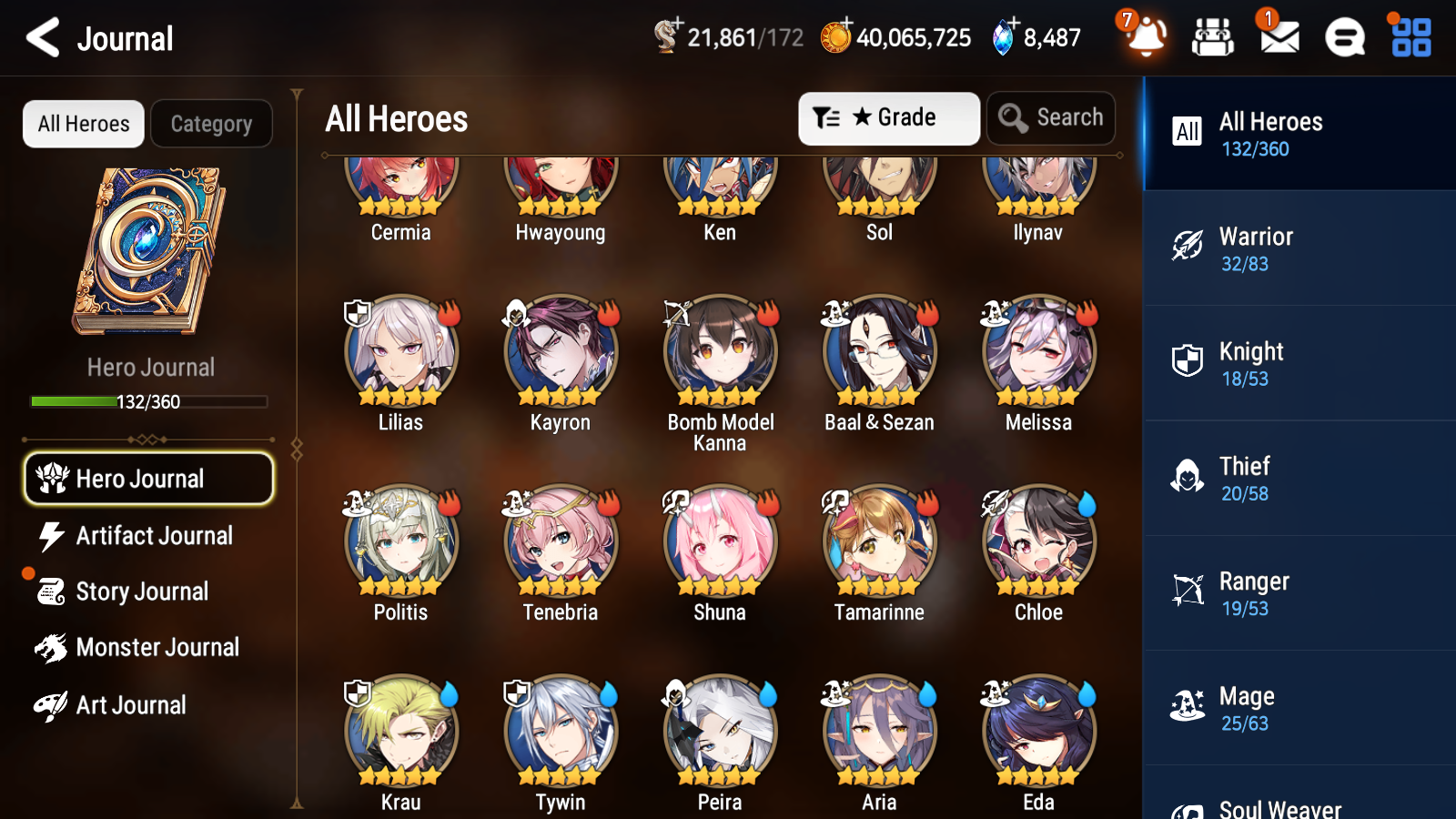 [GLOBAL] [INSTANT] Epic 7 Seven 2ML Mediator Kawerik Spirit Eye Celine +42ML pulls + 20 Speed +Name Starter Account-Mobile Games Starter