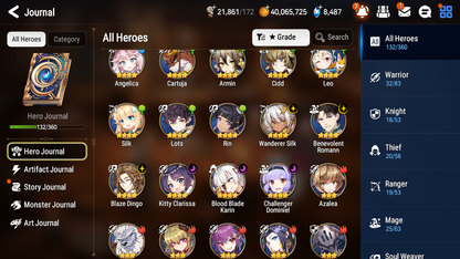 [GLOBAL] [INSTANT] Epic 7 Seven 2ML Mediator Kawerik Spirit Eye Celine +42ML pulls + 20 Speed +Name Starter Account-Mobile Games Starter